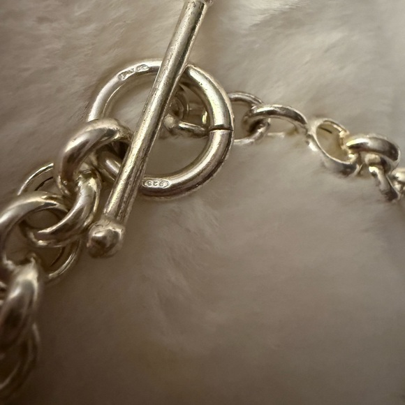 “OTC Signed” 925 Italy Marked Rolo Toggle Bracelet “ - Picture 4 of 17